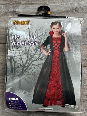 Spirit Halloween Victorian Vampiress Child Costume Size Small 4-6